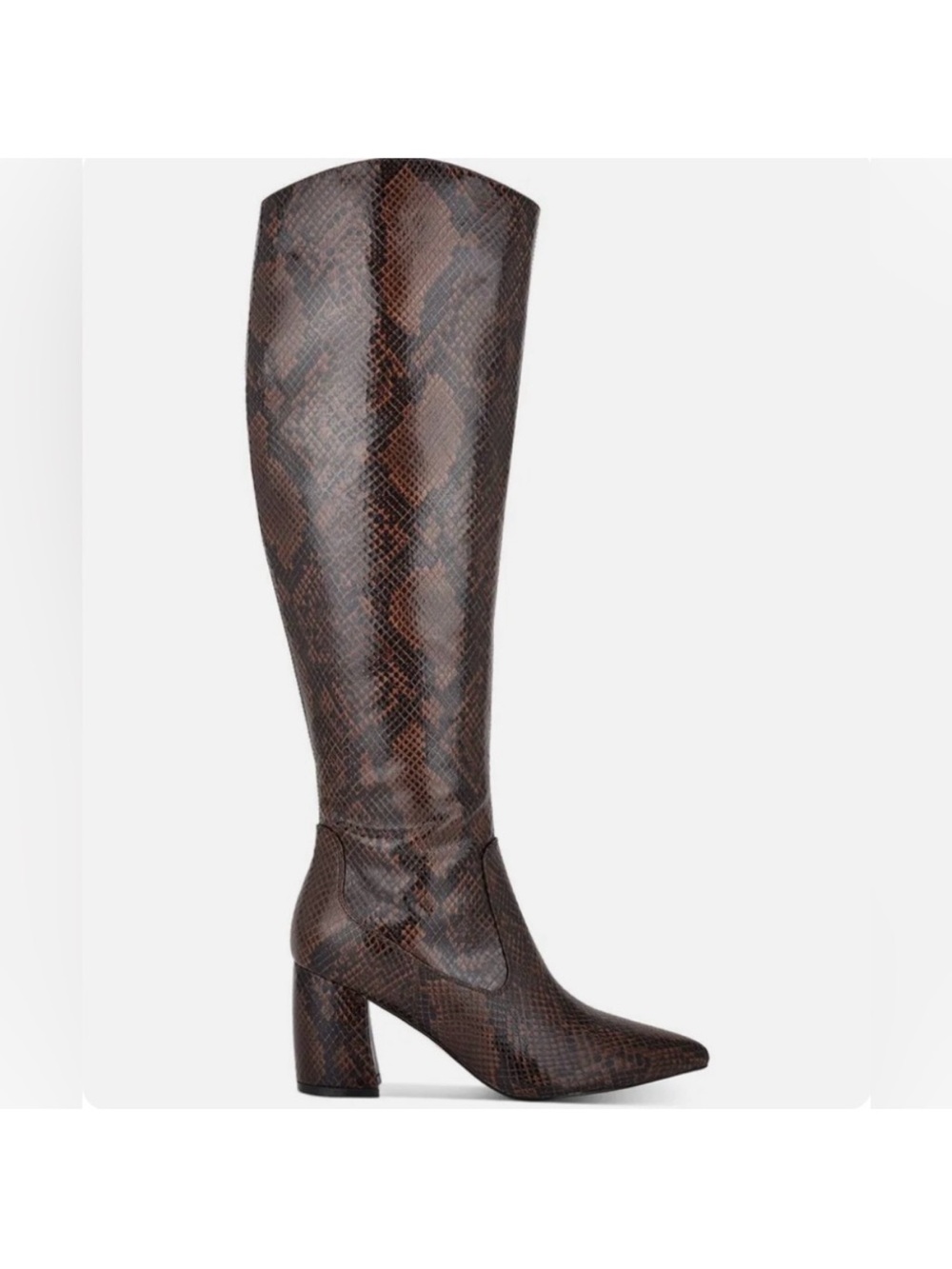 Marc Fisher Retie Snake Print Boots Size 8.5